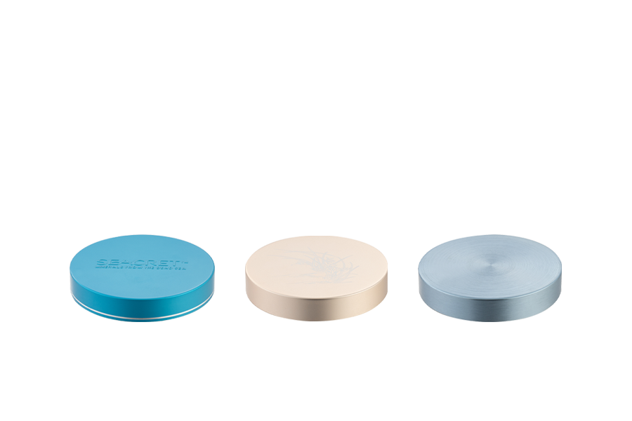 89-400-16 Rund aluminium-plastkrämskruvlock 250 ml med perfekt tätning